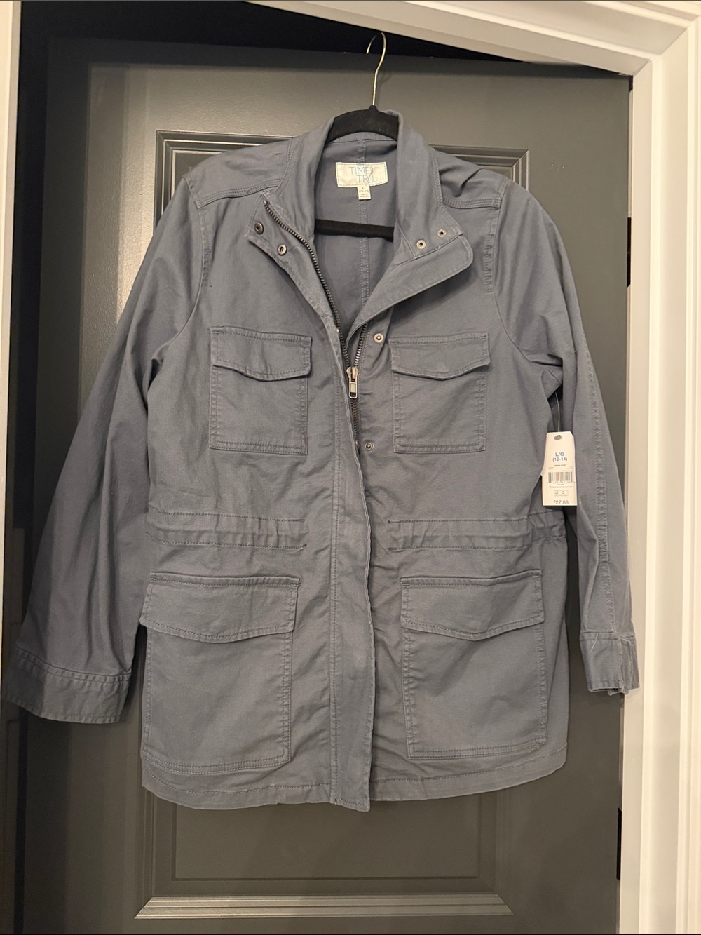 NWT Time & Tru Light Blue Utility Jacket - Women's Casual Field Coat